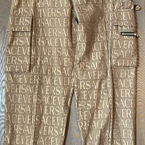 Versace Tan Cargo Pants with Signature Style
